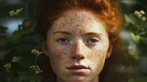 дисхромия, лунички по лицето